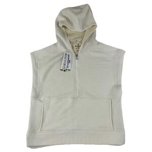 Smartwool Terry Hoodie Vest Women's Large Almond Merino Wool Blend NWT 016937L31